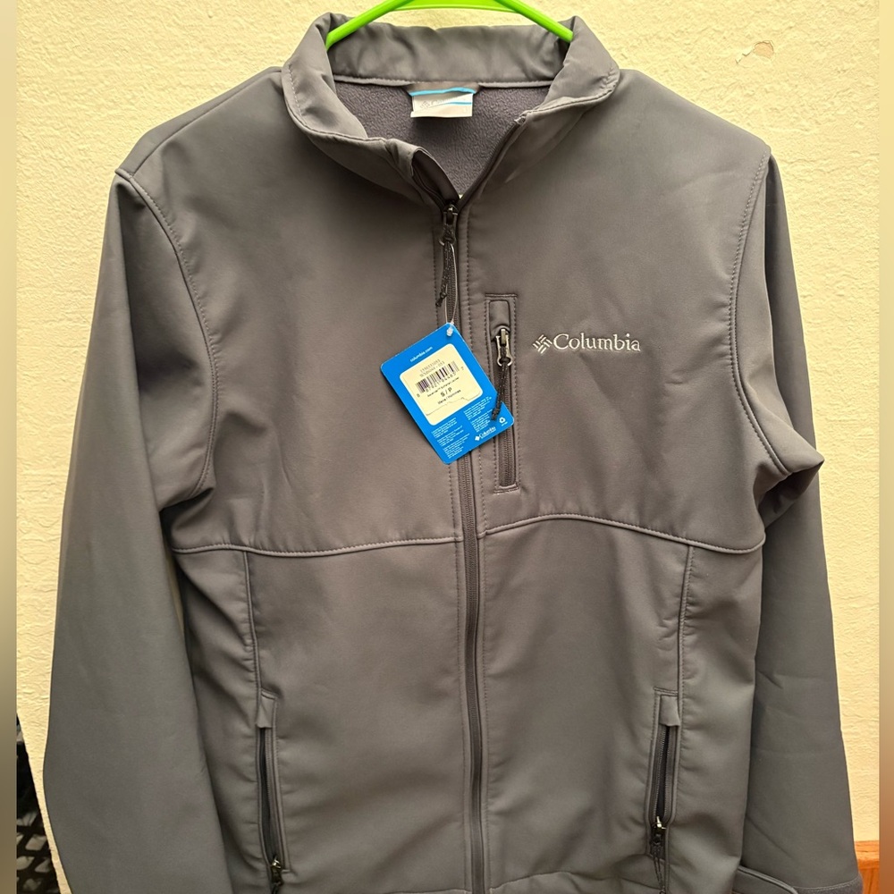NWT Columbia Ascender Softshell Jacket size Small in Grey